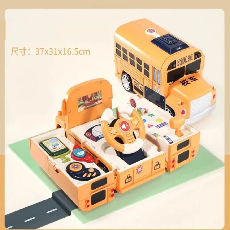 Children Multifunctional Steering Wheel Bus Toy