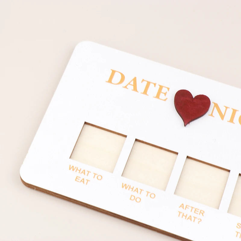 Wooden Date and Night Planner Game