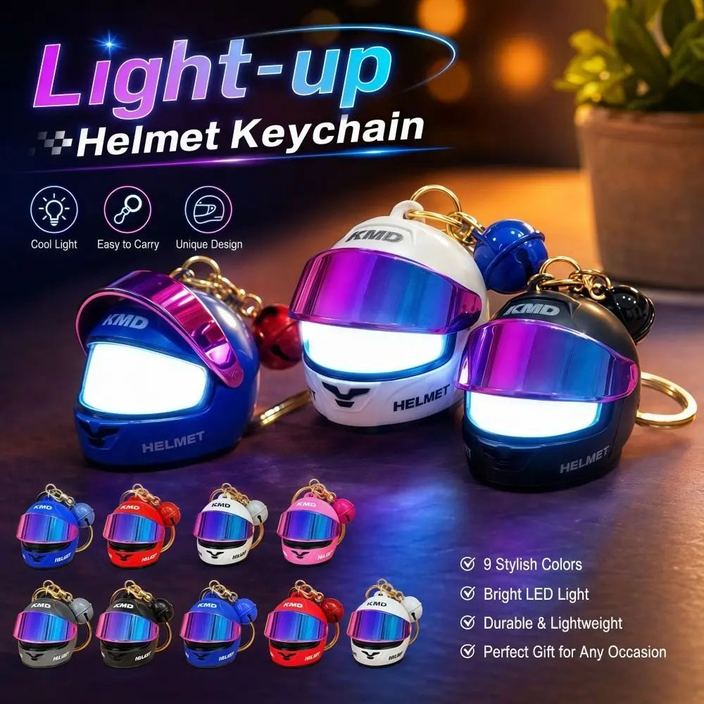 Cool Light-up Helmet Keychain