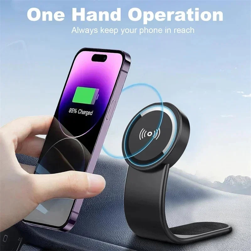 Magnetic Bendable Phone Holder with Wireless Charging