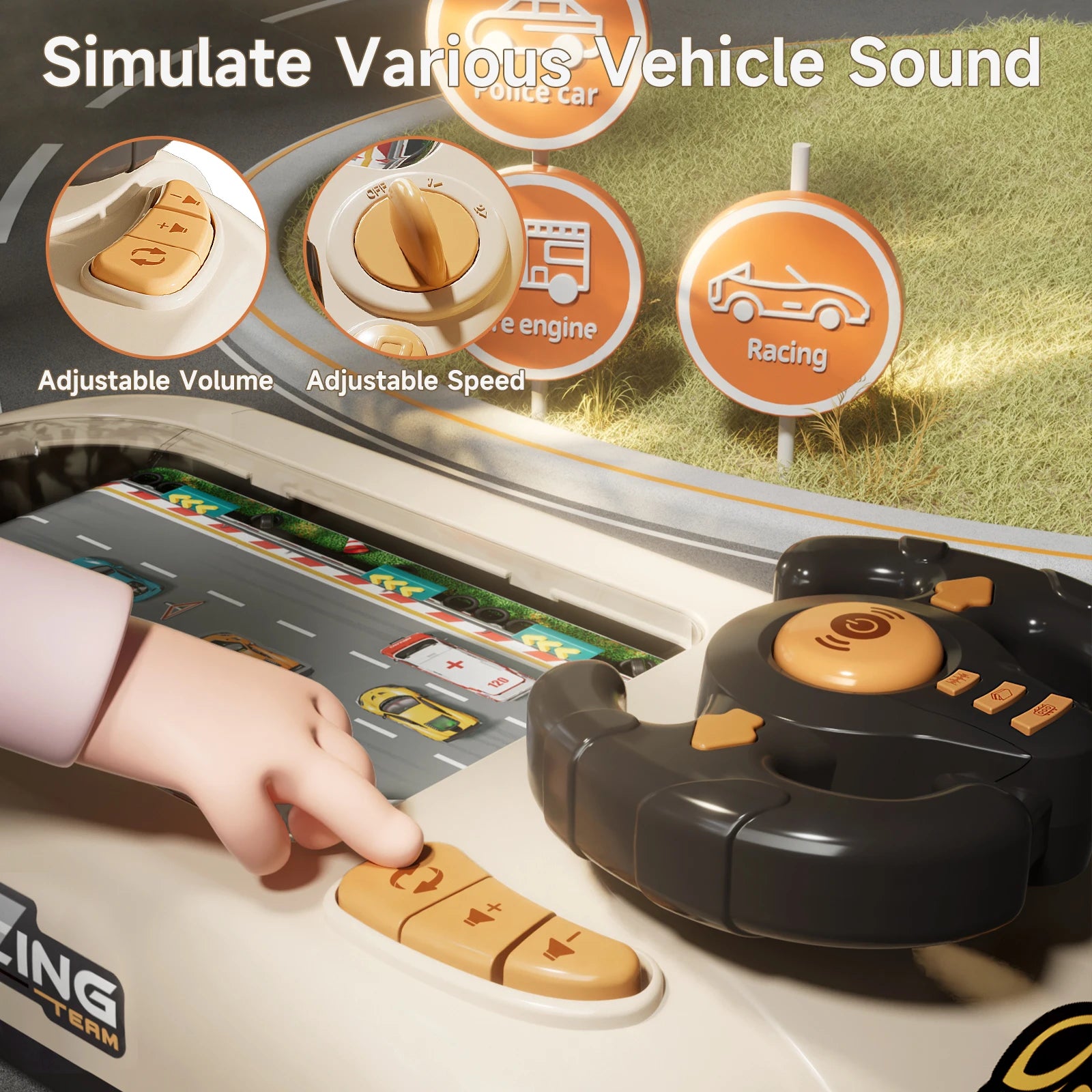 Kids Simulated Race Driving Toy