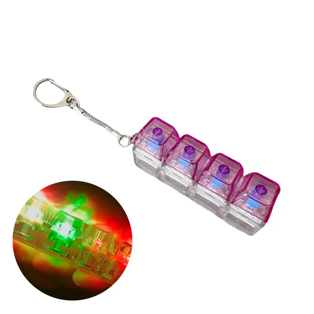 LED Stress Relief Keyboard Keychain