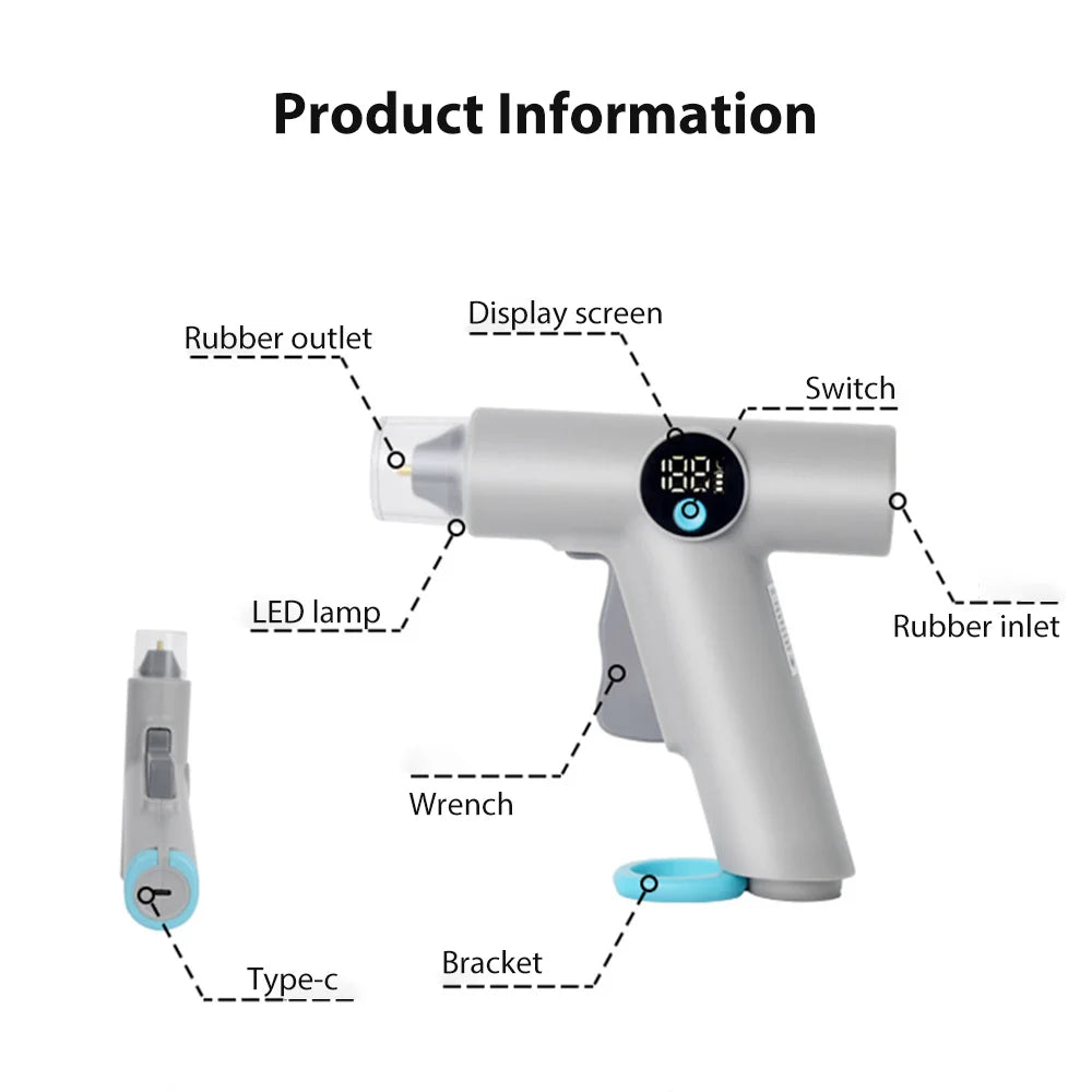 Cordless Hot Glue Gun With LED