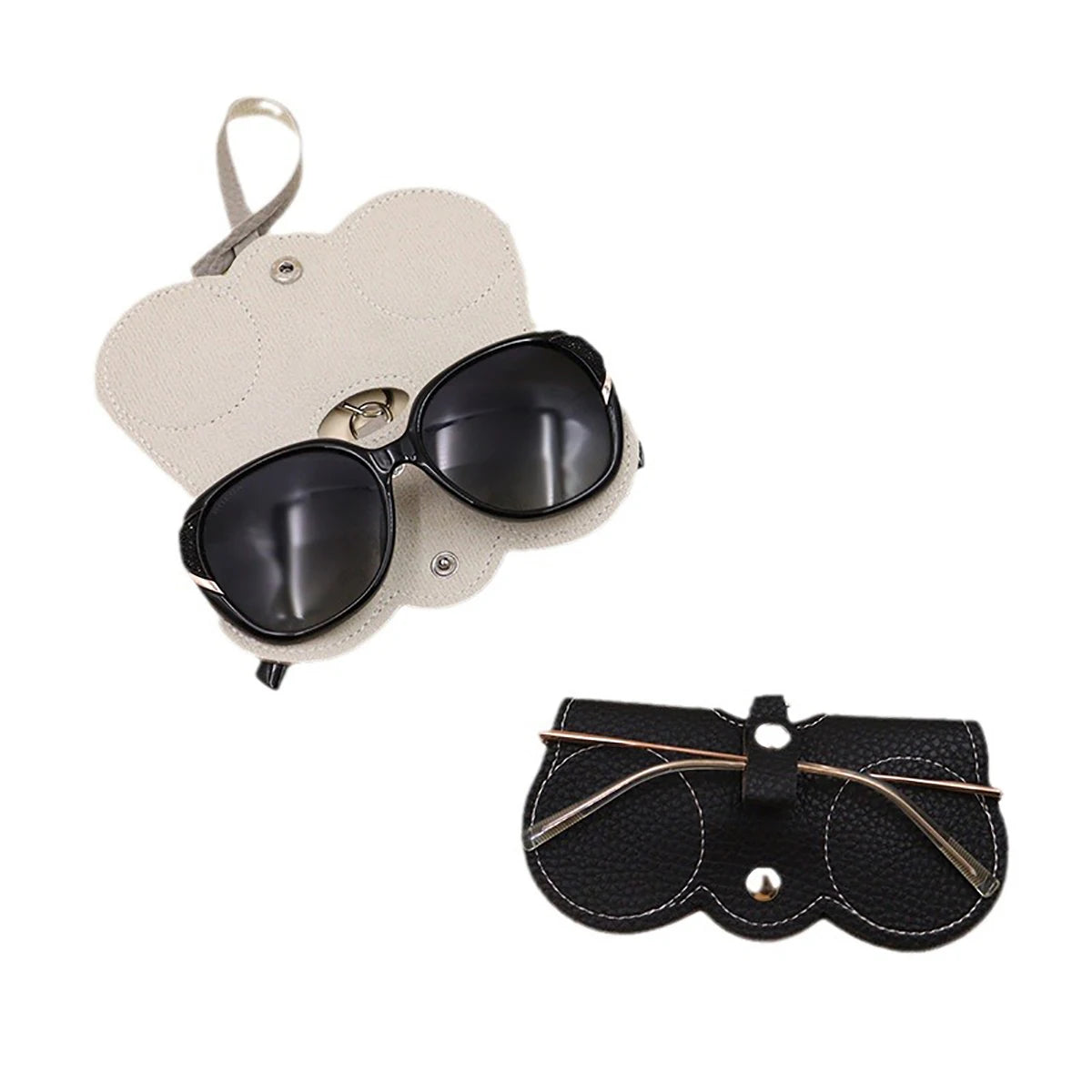 Hanging PU Leather Sunglasses Pouch