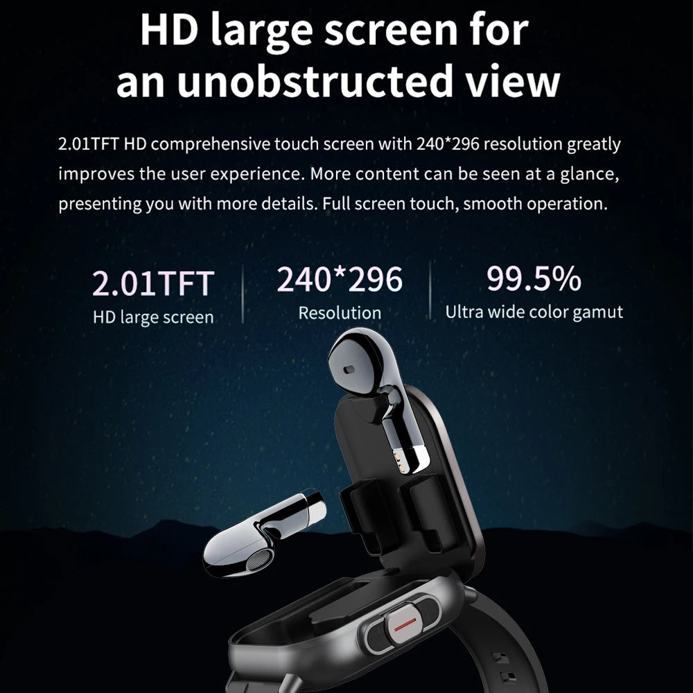 2 in 1 Smartwatch With Earbuds