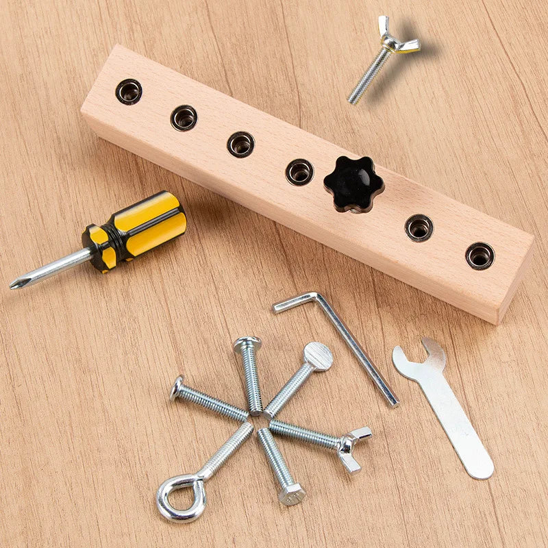 Kids Wooden Screw Nut Disassembly Toy