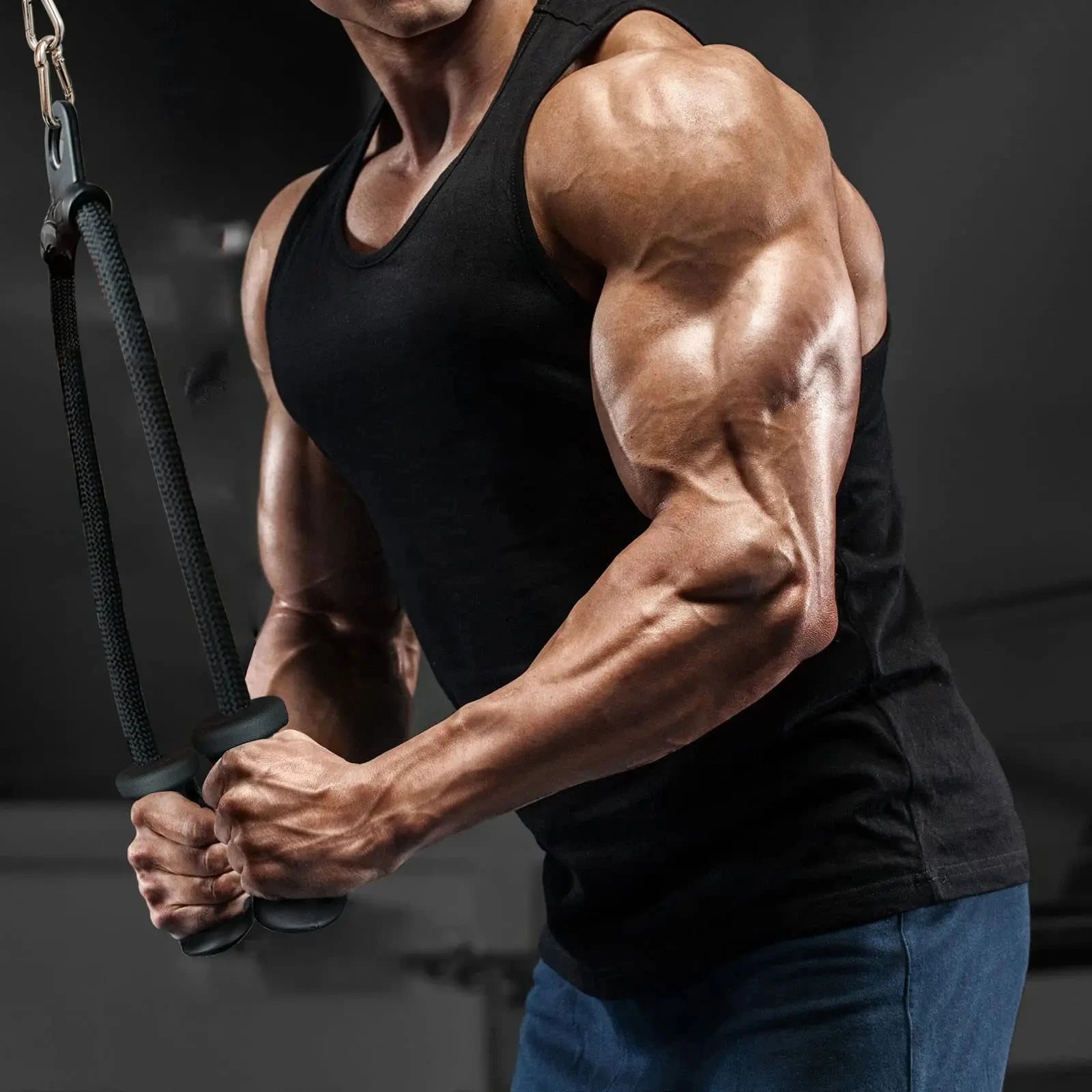 Ergonomic Triceps Rope