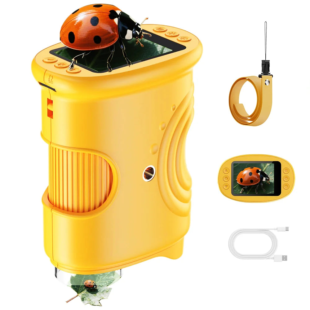 Pocket Microscope for Kids with 4K 2.0" Screen