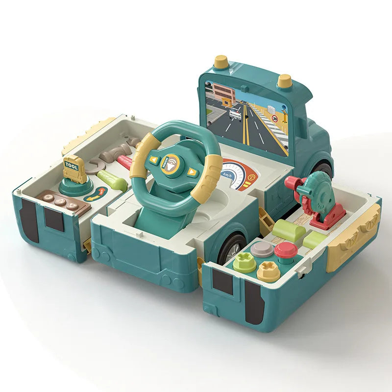 Children Multifunctional Steering Wheel Bus Toy