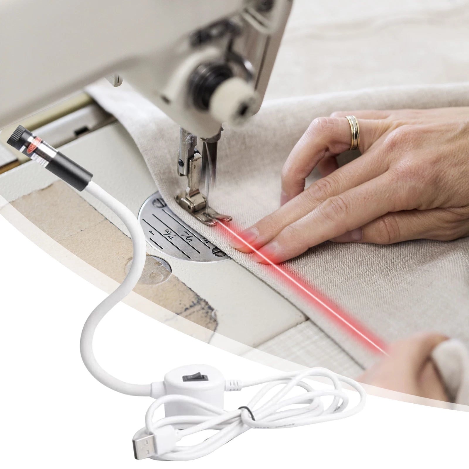 USB Magnetic Sewing Laser Guide Light