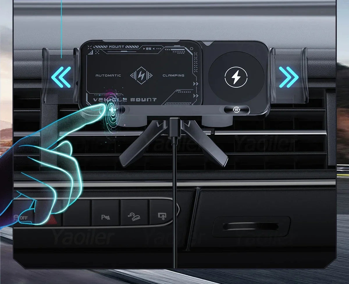 Wireless Fast Charger Flip Car Phone Holder