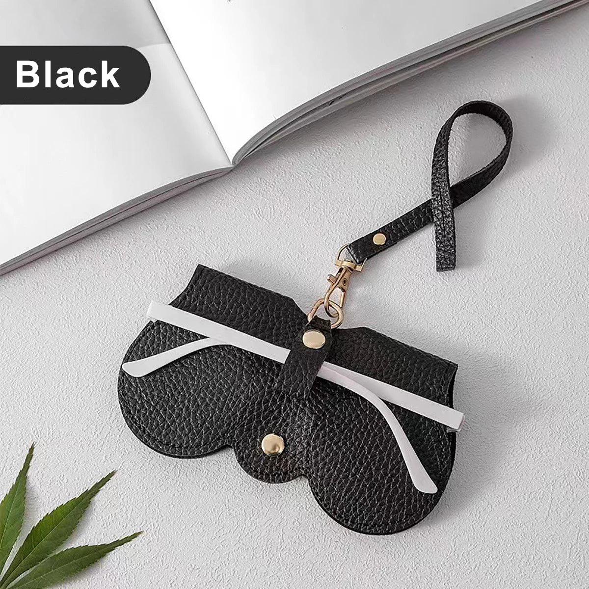 Hanging PU Leather Sunglasses Pouch