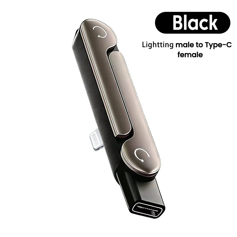 2 in 1 Type C Fast Charging Adapter with Phone Stand