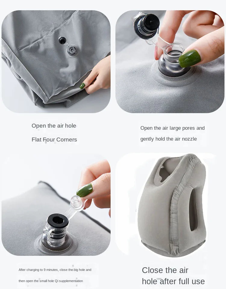 Inflatable Headrest Chin Support Pillow