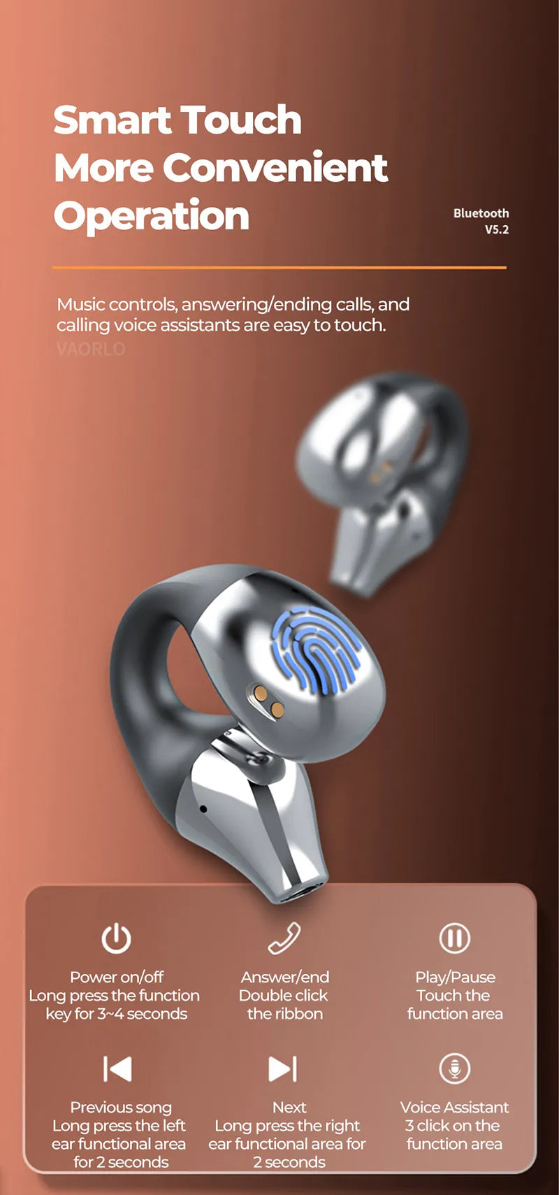 Ear Clip Bluetooth Headset