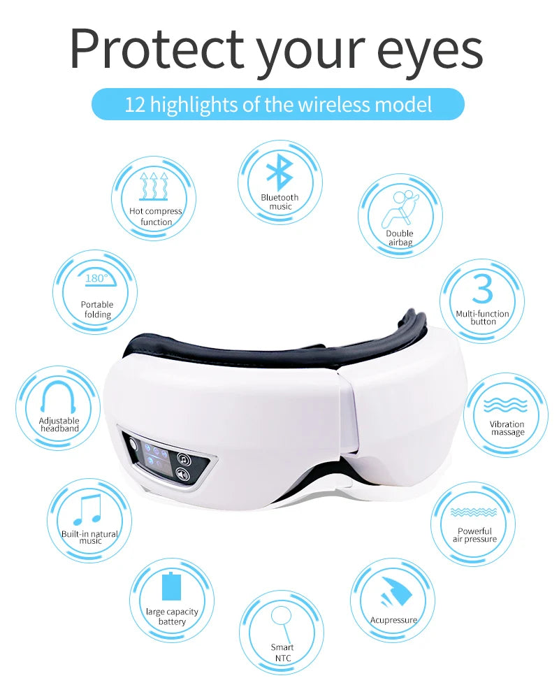 Bluetooth Music Hot Compress Eye Massager