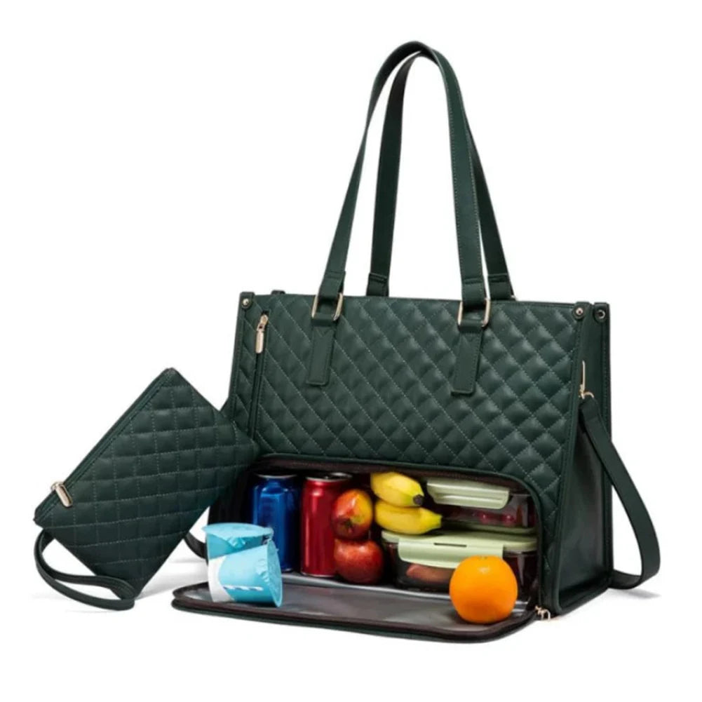 2-in-1 Laptop Bag with Insulated Lunch Compartment