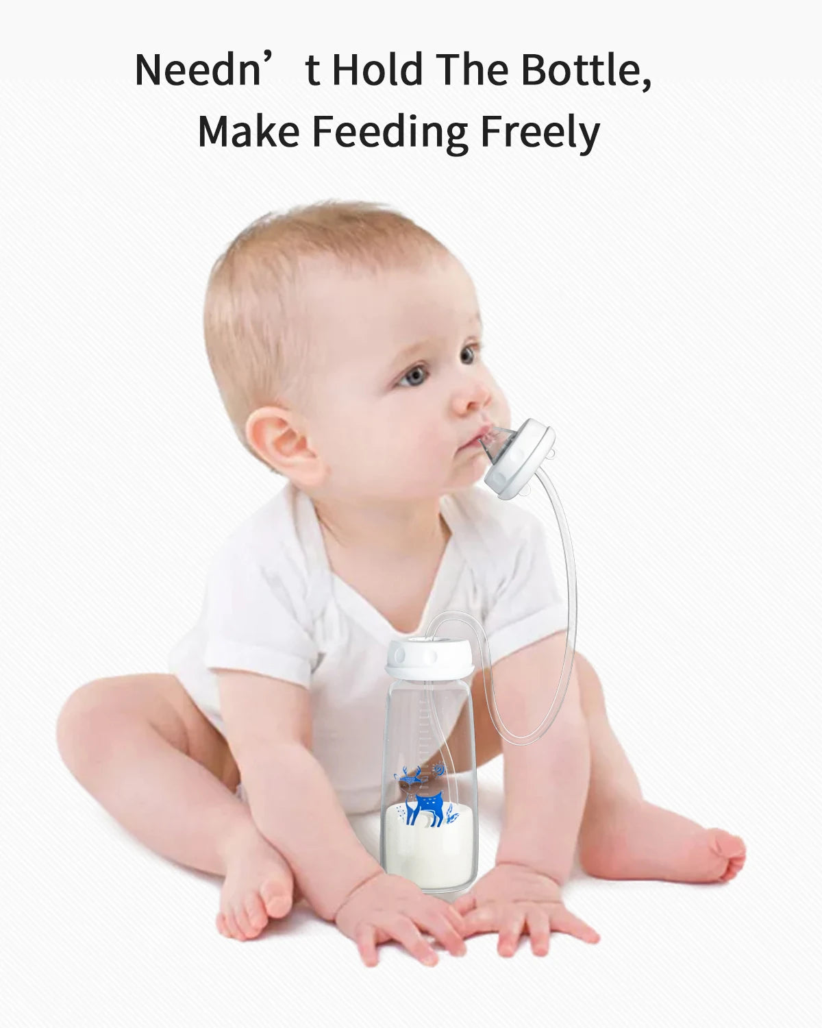 Hands Free Baby Feeding Bottle