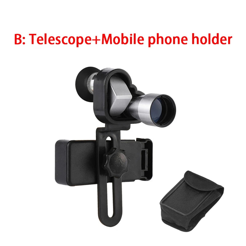 Night Vision Mobile Monocular Telescope With Phone Holder