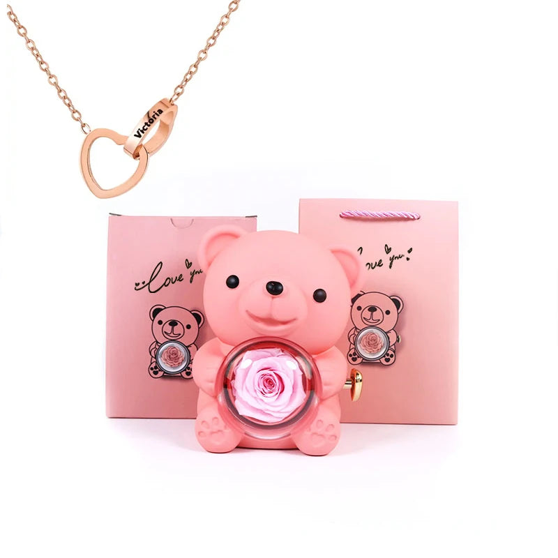 Rotating Bear Gift Box