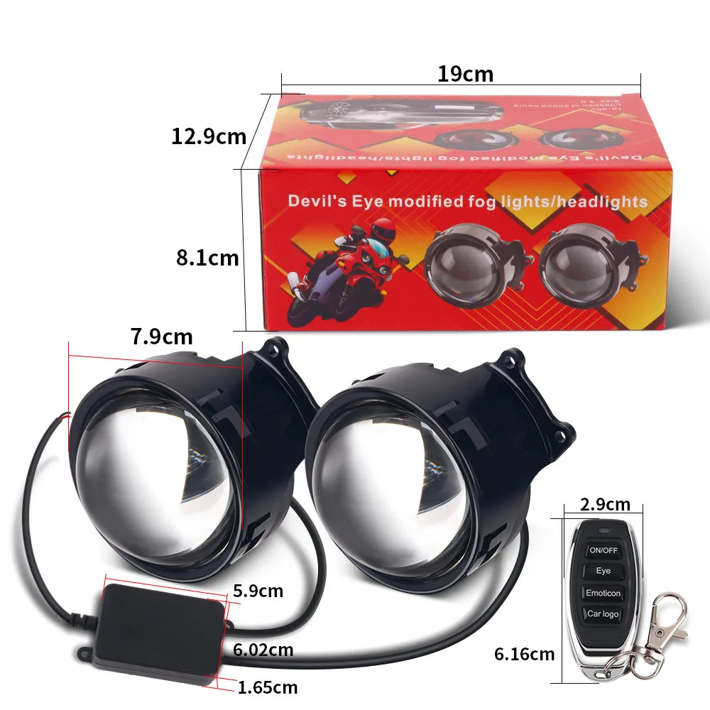 Dynamic LED Devil Eye Headlight