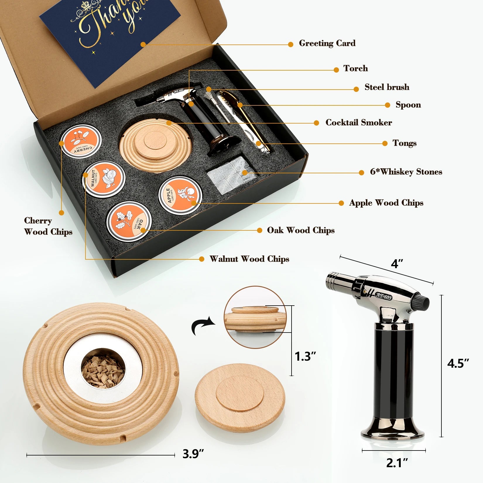 Cocktail Smoker Kit With Torch