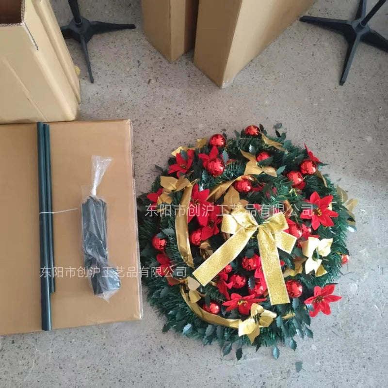 Fully Decorated Retractable Christmas Tree