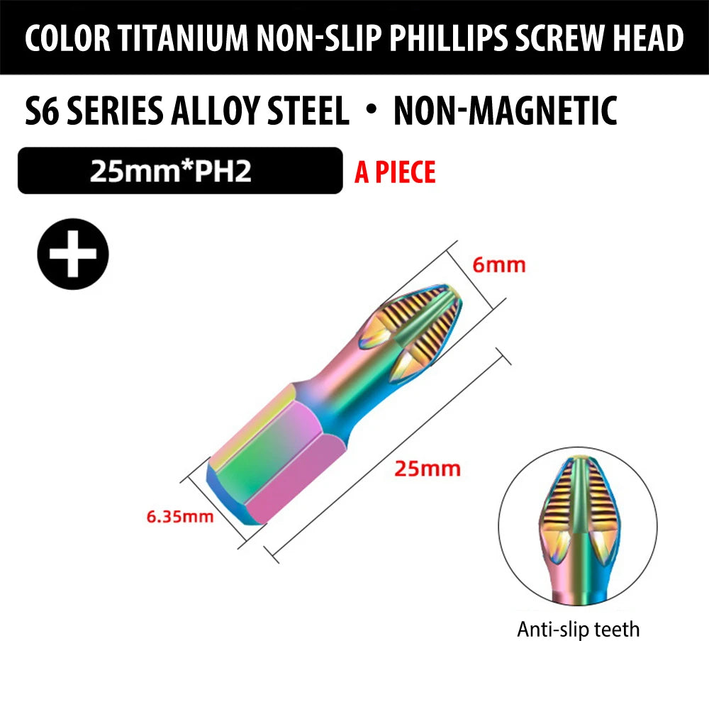 Magnetic Titanium Impact Anti-Slip Screw Head