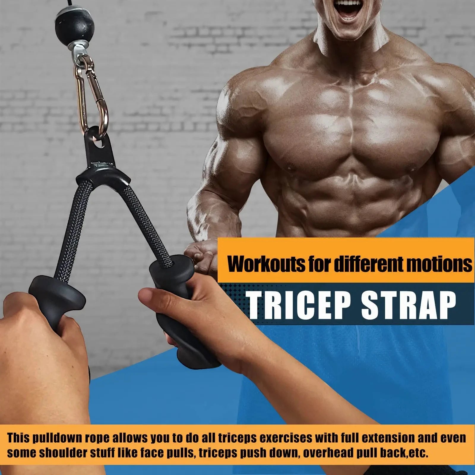 Ergonomic Triceps Rope