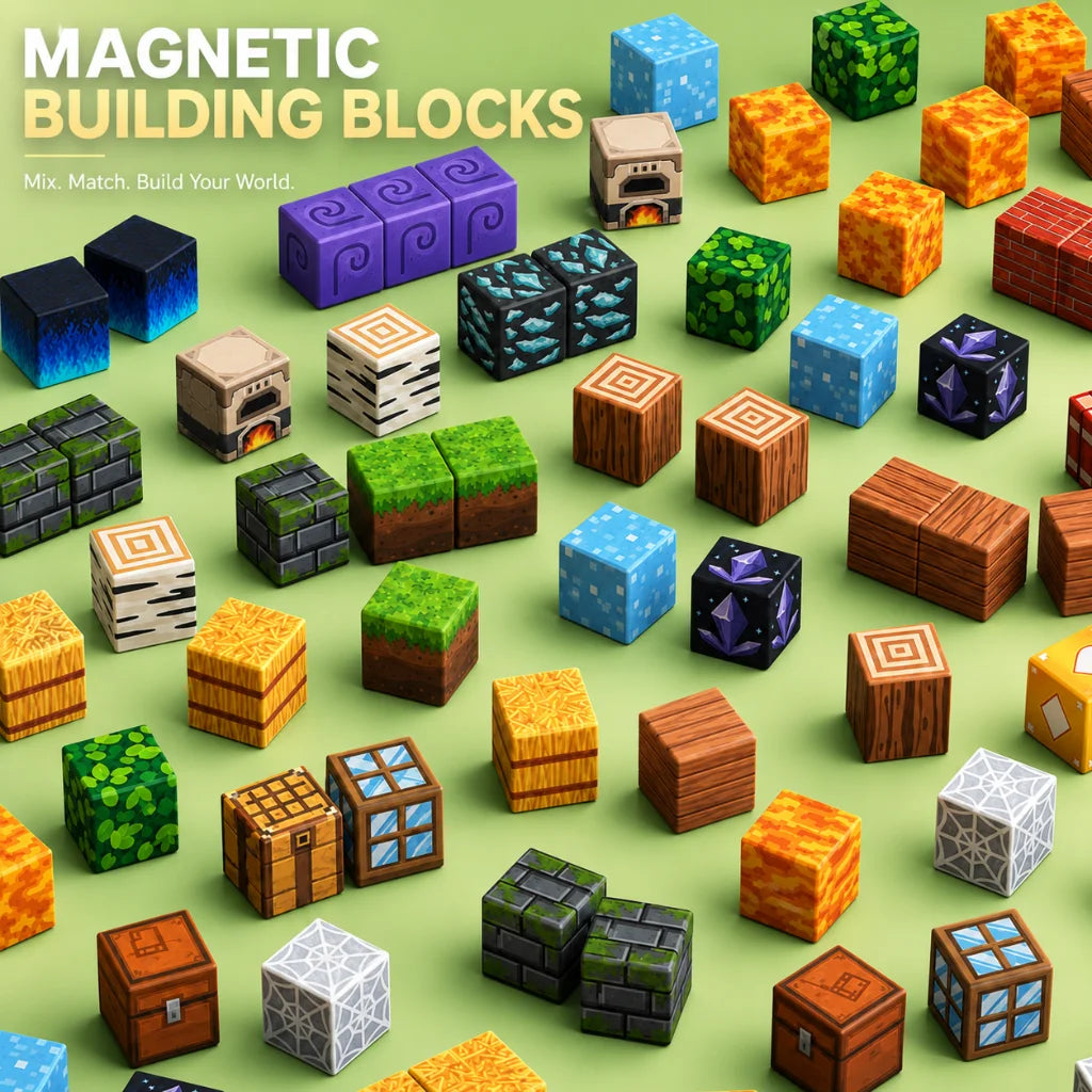 Mine World Magnetic Building Blocks