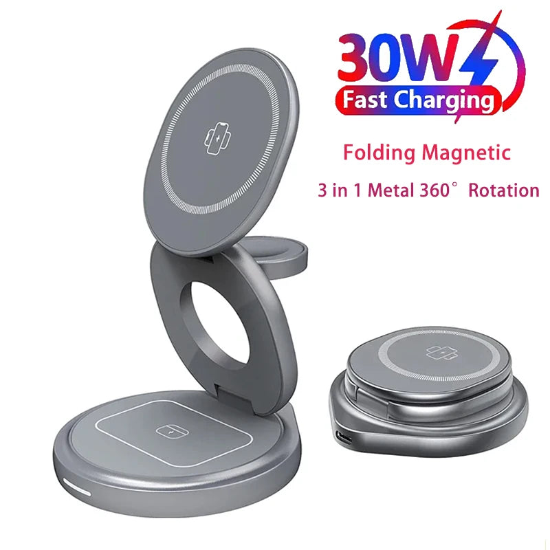 3 in 1 Foldable Magnetic Wireless Charger