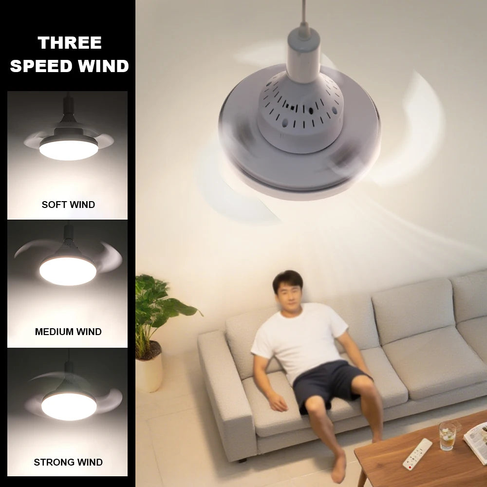 RC 2 in 1 Invisible Blade Ceiling Fan Light
