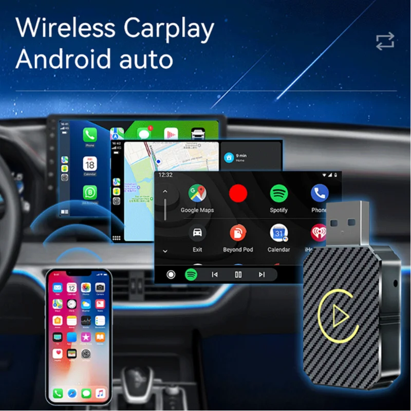 2 in 1 USB Mini Wireless CarPlay