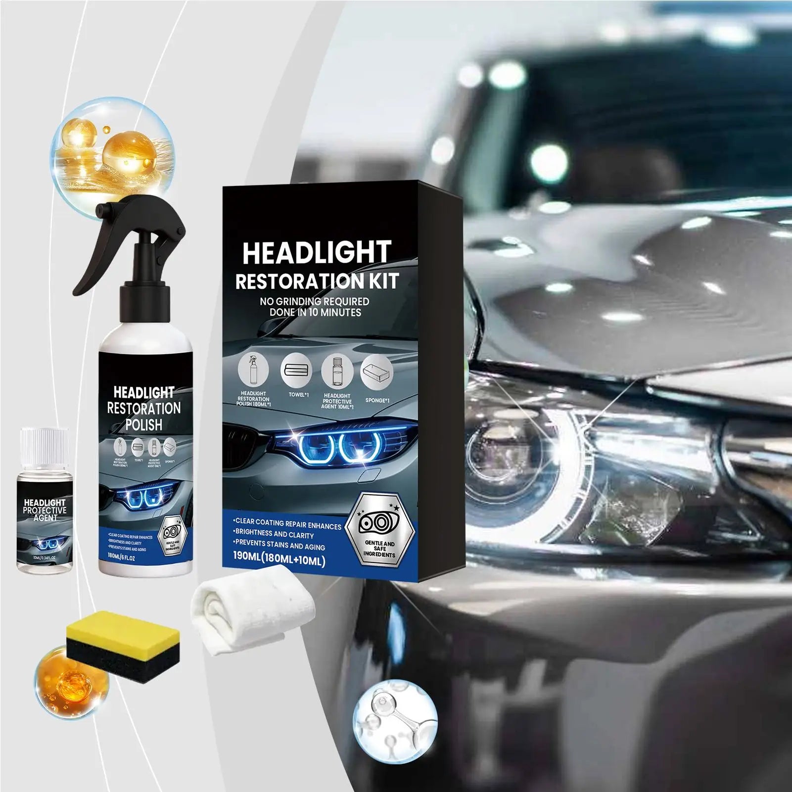 Car Headlights Restoration Kit