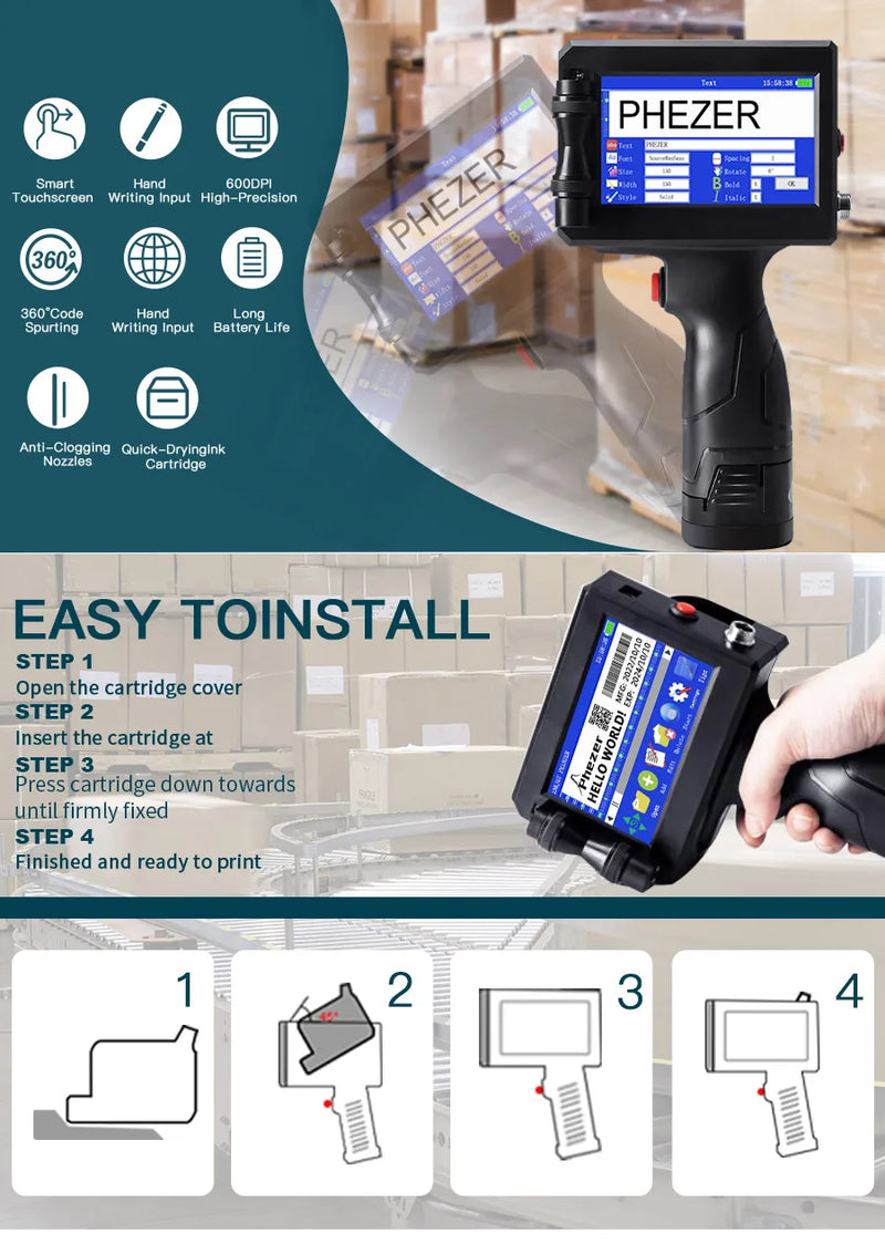 Handheld Inkjet Label Printer