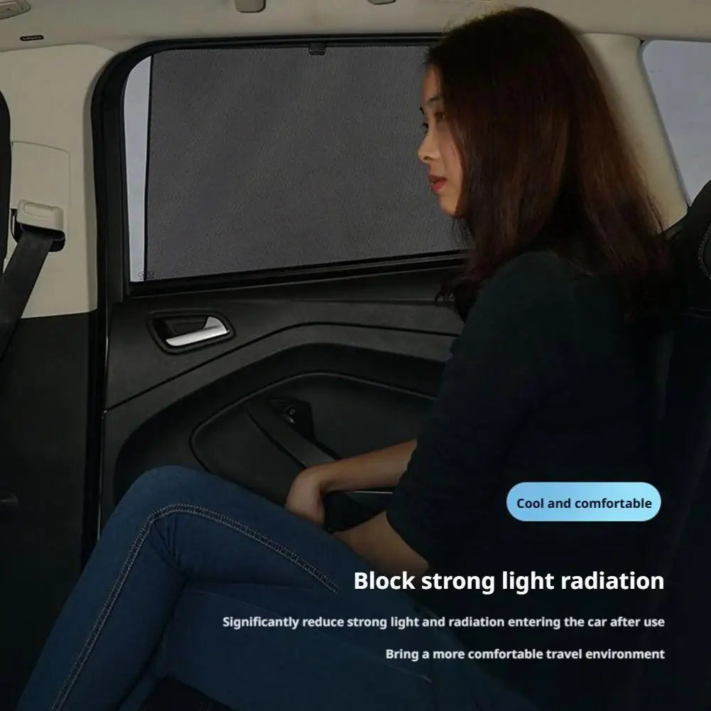Automatic Retractable Car Window Sunshade Curtain