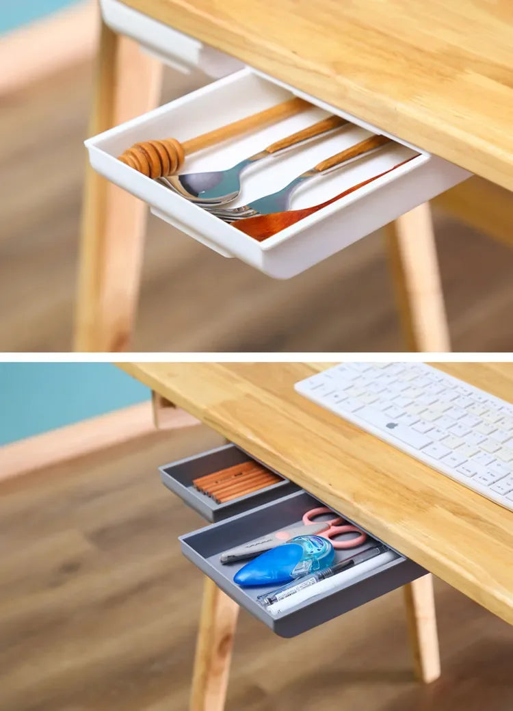 Self-Adhesive Desk Hidden Storage Box