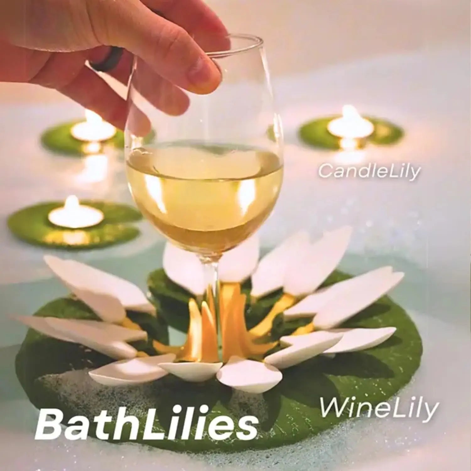 Floating Lotus Candle Holder - 4Pcs