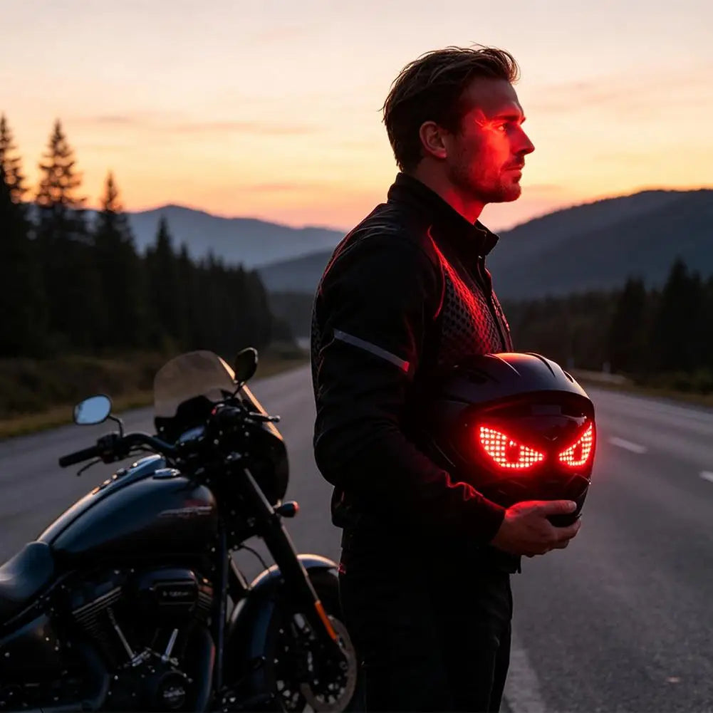 Motorcycle LED Helmet Display