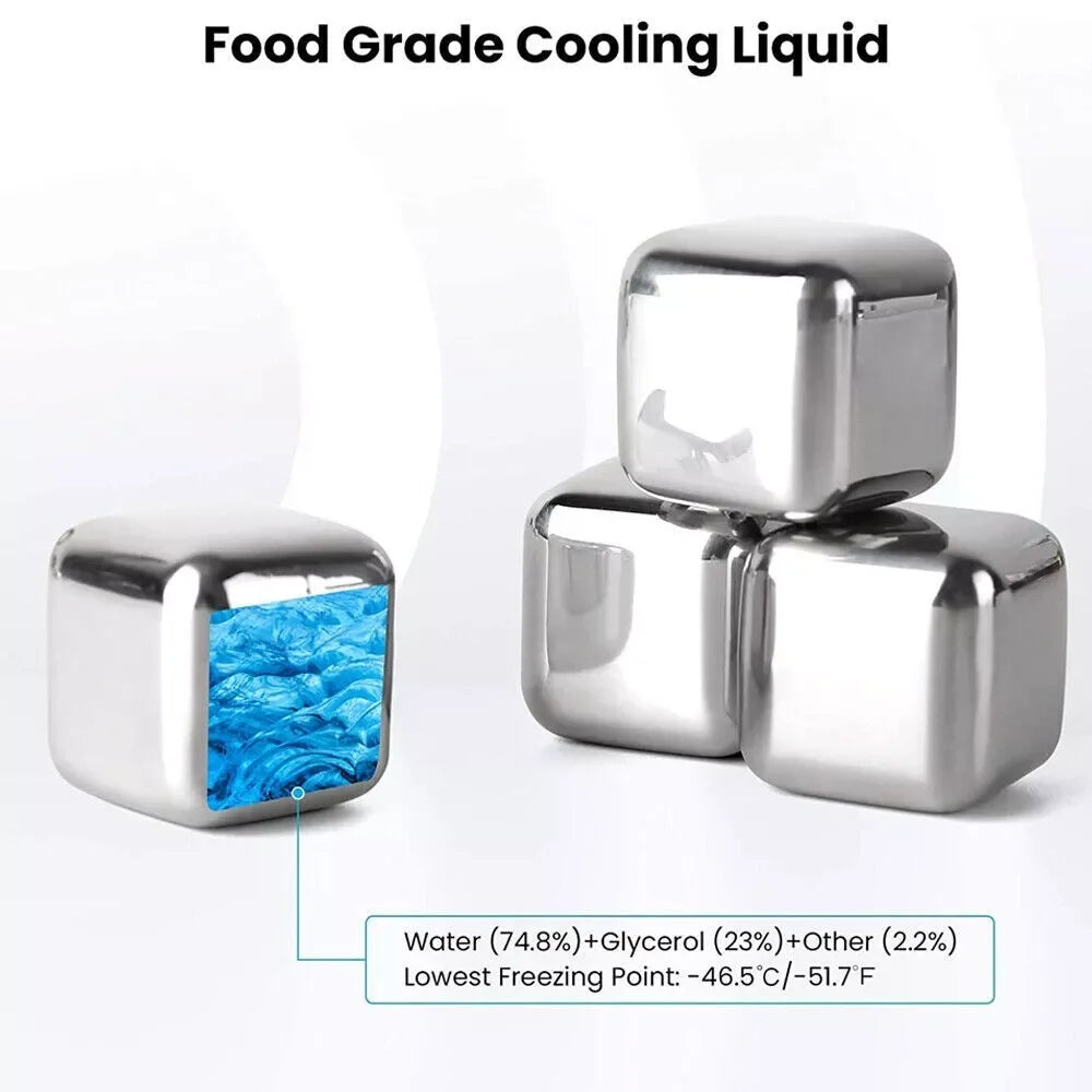 Reusable Stainless Steel Ice Cubes