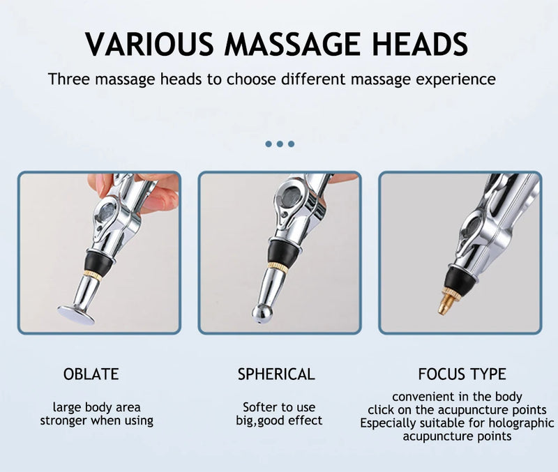 Multifunctional Acupuncture Massage Pen - 5 Heads