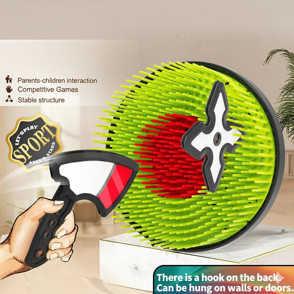 Children's Axe and Dart Target Toy Set