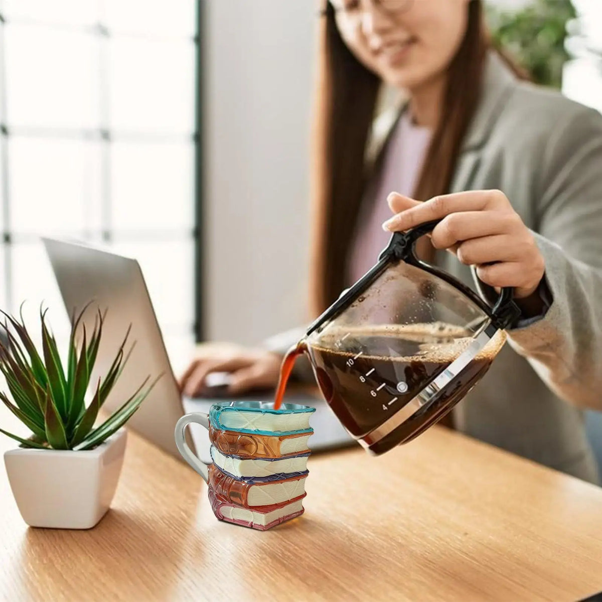 3D Bookshelf Coffee Mug