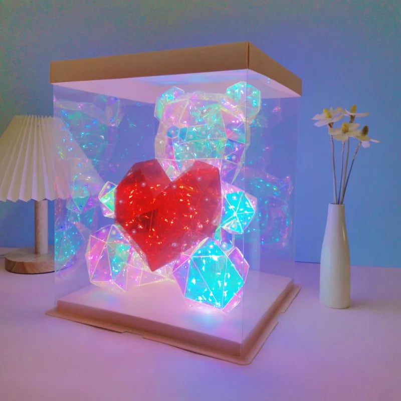 Colorful Glowing Teddy Bear