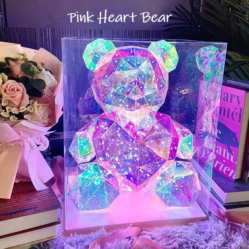 Colorful Glowing Teddy Bear