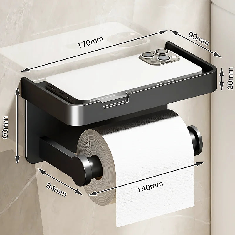 Wall-Mounted Aluminum Alloy Tissue holder