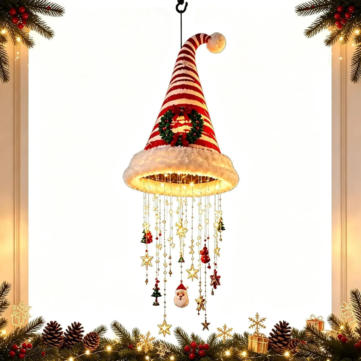 LED Christmas Hat Hanging  Light