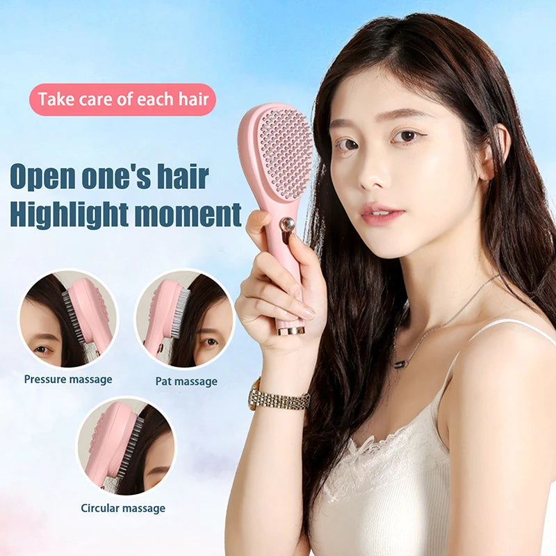 Retractable Self Cleaning Comb