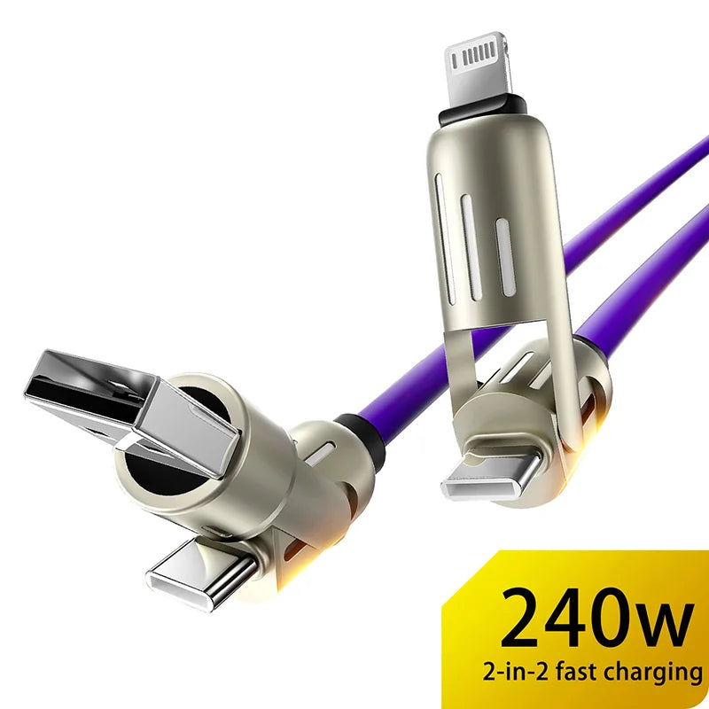 Multi-Functional 4 In 1 Fast Charging Data Cable