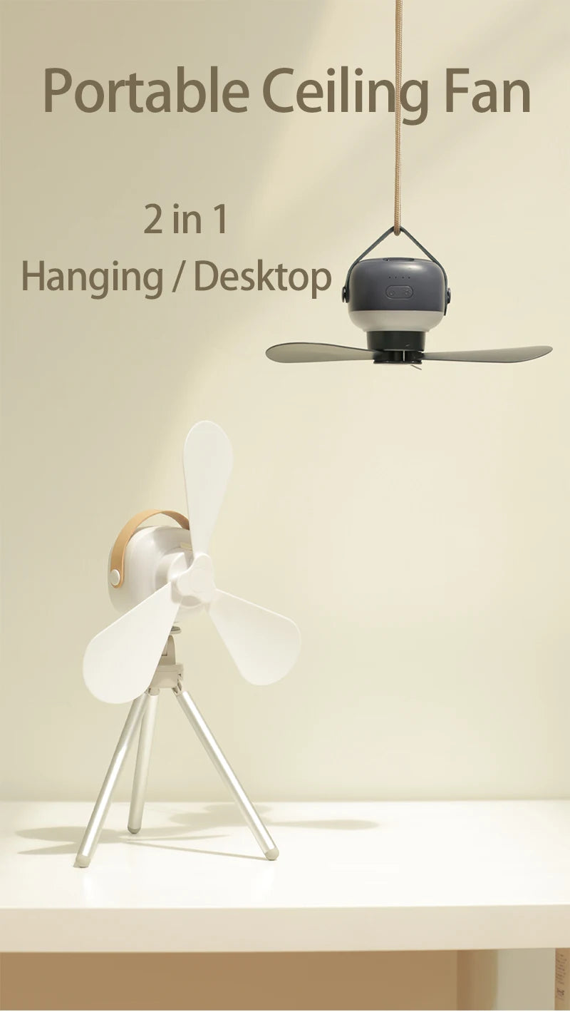 USB Rechargeable Wireless Mini Hanging Fan